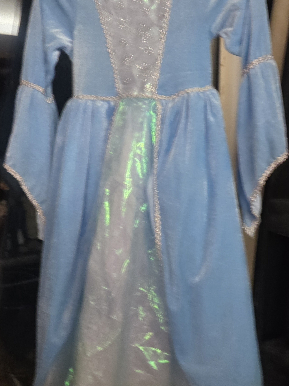 Blue Sparkle Princess Kids Costume Dress, Size 6-8
